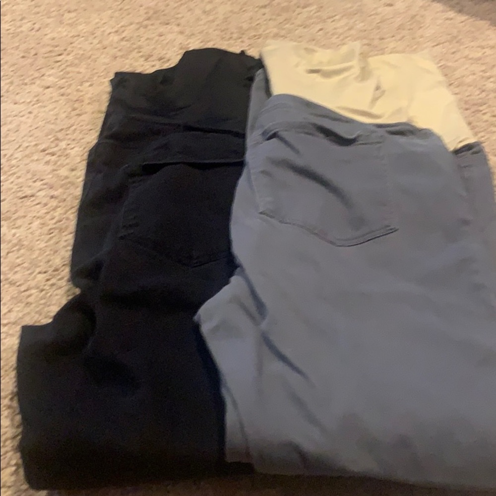 Loft sateen skinny maternity pants 2pair